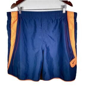 Nike Mens Large Board Shorts Swimwear Sportswear Athleisure Pockets Blue Orange